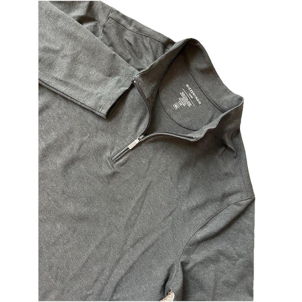 Mizzen+Main Proflex Quarter Zip Pullover Performance Stretch‎ Grey XL gray